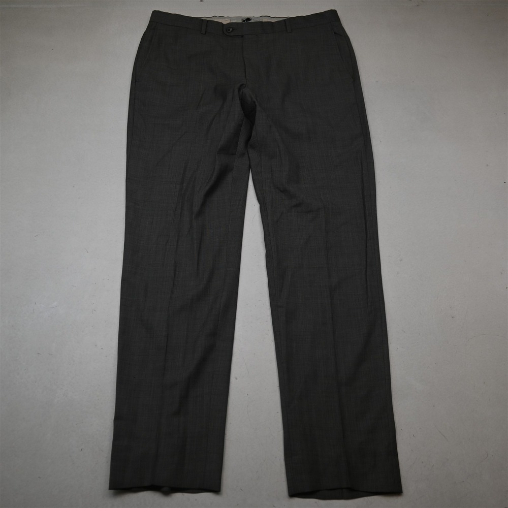 Joseph Abboud 36x34 Gray Super 120s Tollegno 1900 Wool USA Straight Dress Pants